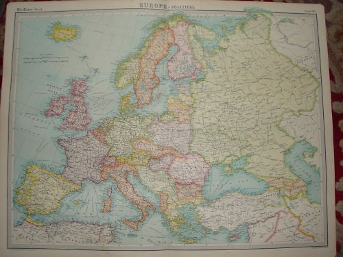 Mappa grande 1920 europa - mappa,