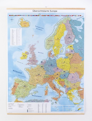 Mappa europa 2023 laminato - mappa,