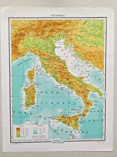 Vintage mappa 38x29cm carte - mappa,